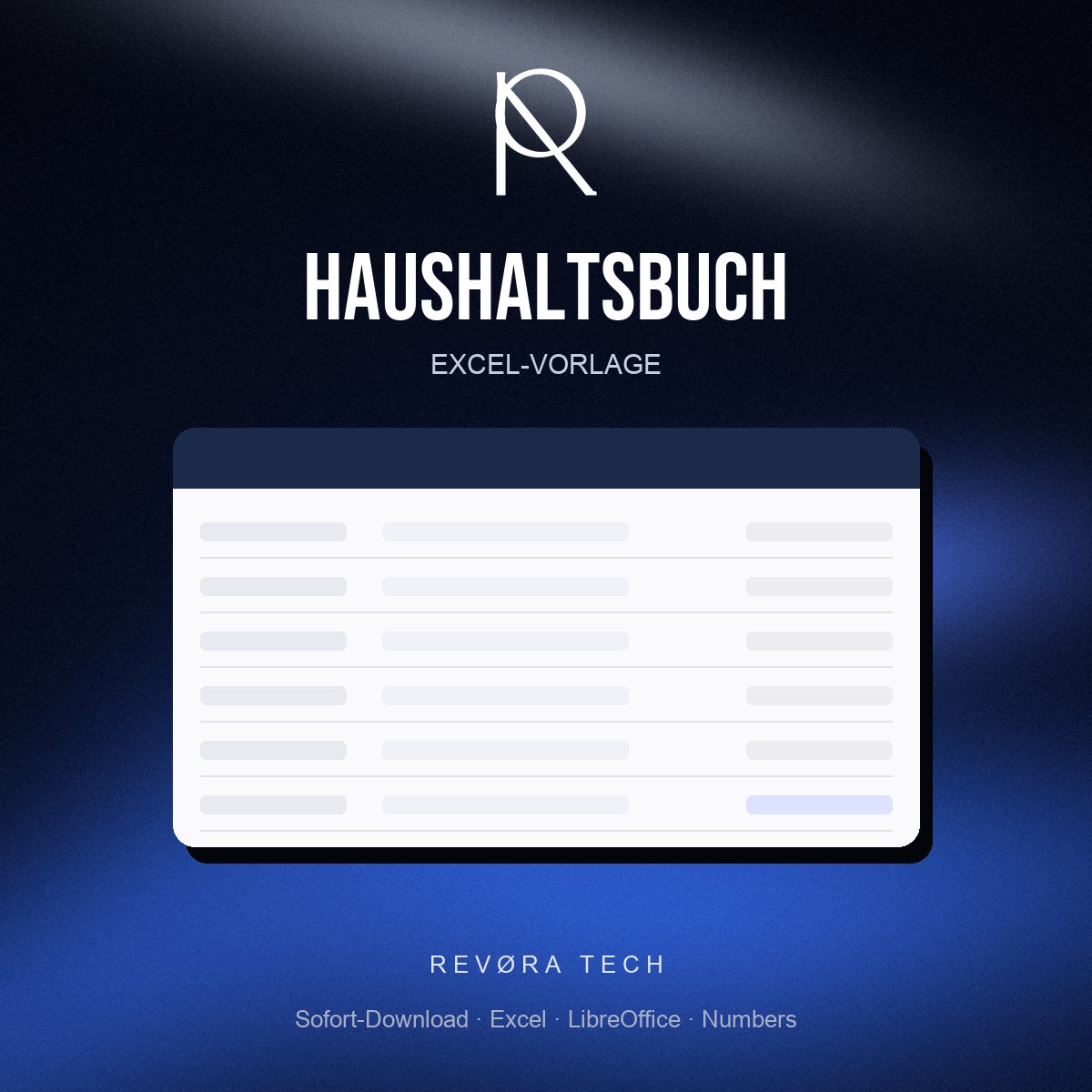 Haushaltsbuch-Vorlage für Excel