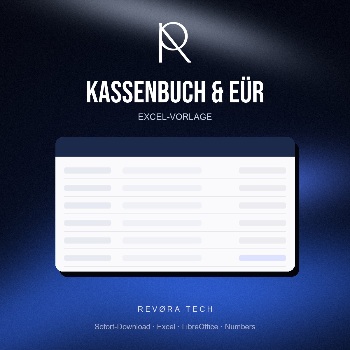 Kassenbuch und EÜR – Vorlage für Excel