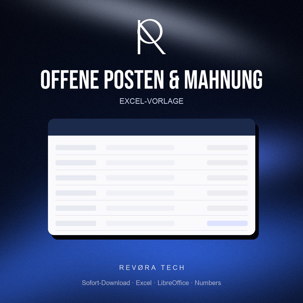 Mahnung und offene Posten – Vorlage für Excel