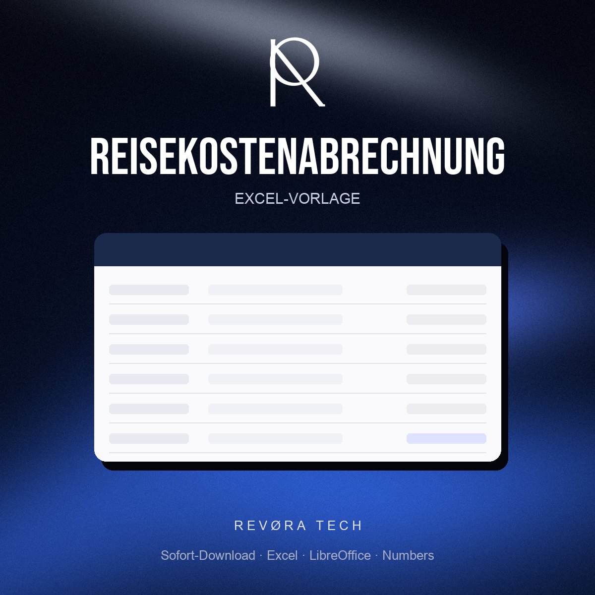 Reisekostenabrechnung – Vorlage für Excel