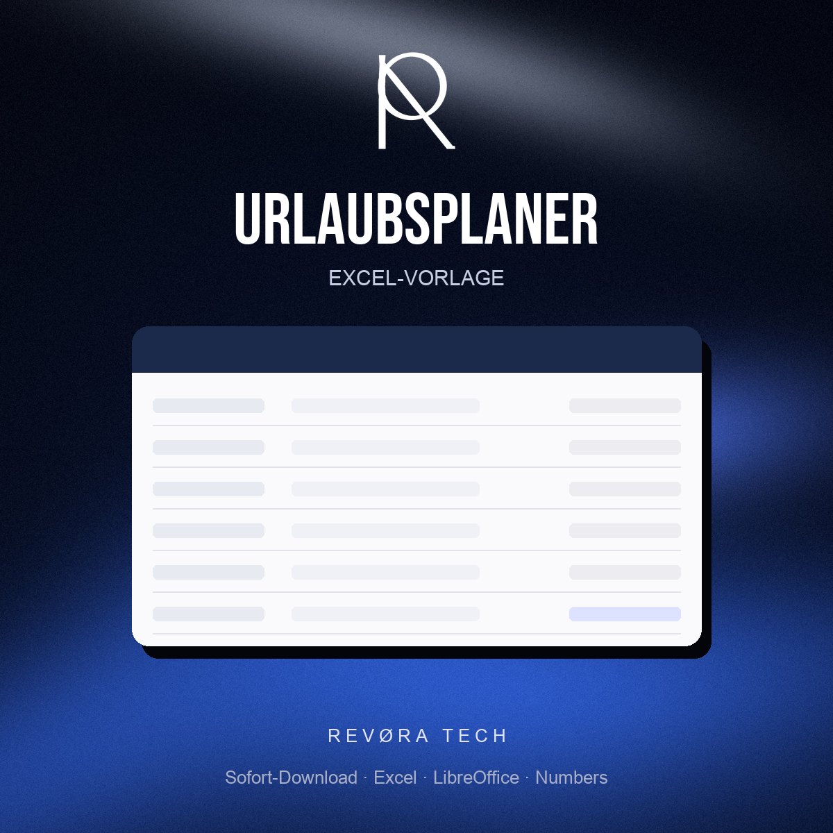 Urlaubsplaner – Vorlage für Excel